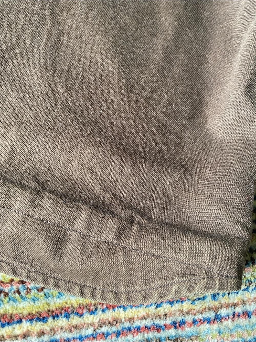 Vintage Carhartt Brown Workwear Sandstone Duck Vest with Fleece Gray Lining - Picture 6 of 7